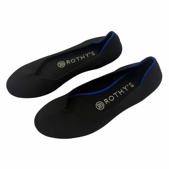 Rothy's Shoes - Rothy’s The Flat Black Round Toe Slip On Size 6 Knit Comfort Classic‎ Washable